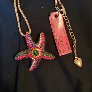 Betsey Johnson Starfish Necklace / Brooch